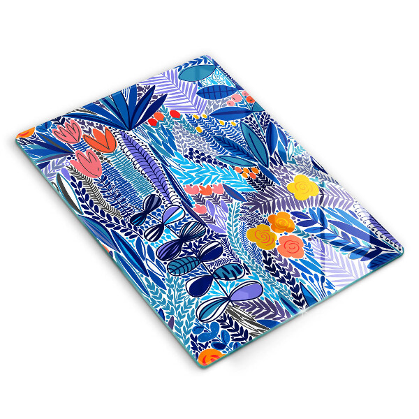 Chopping board glass Painted meadow