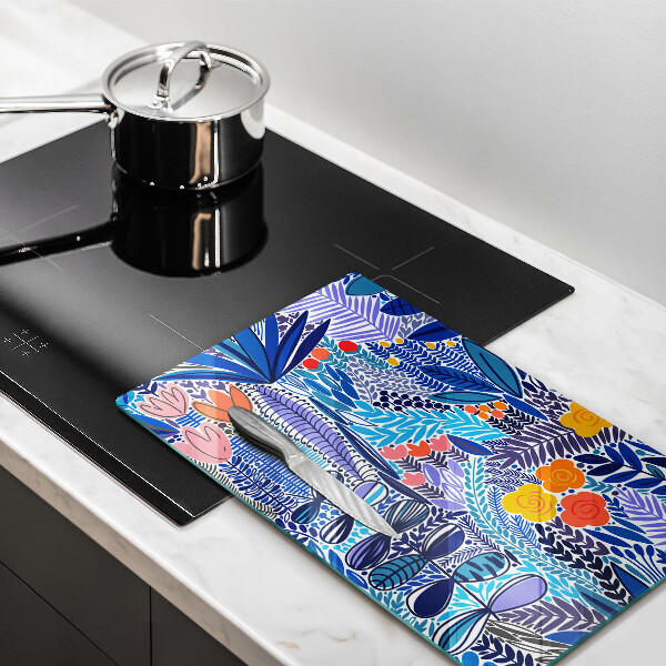 Chopping board glass Painted meadow