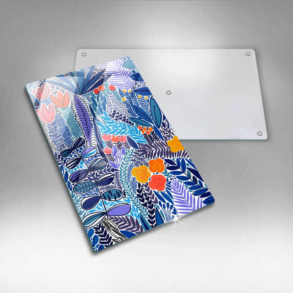Chopping board glass Painted meadow