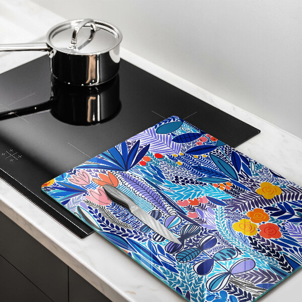 Chopping board glass Painted meadow