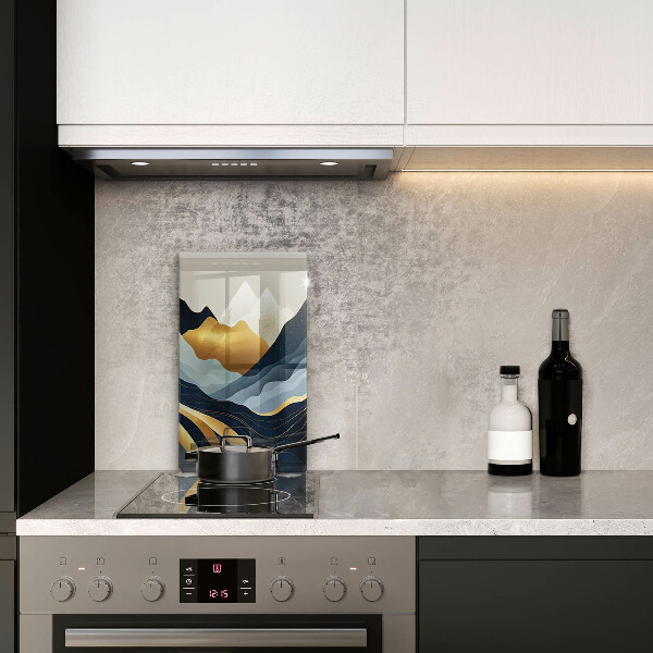 Chopping board glass Abstract mountains