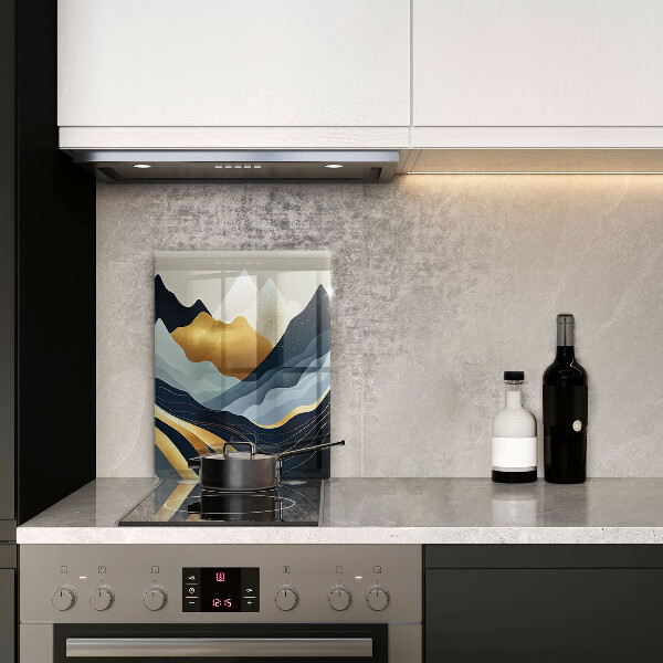 Chopping board glass Abstract mountains
