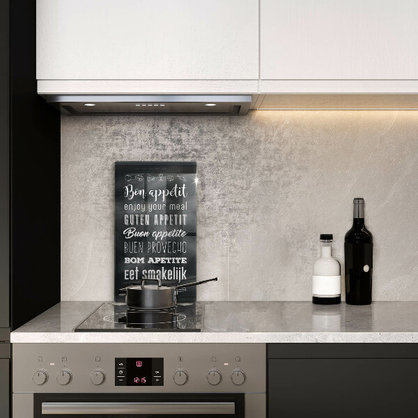 Chopping board glass Kitchen inscription, sentence