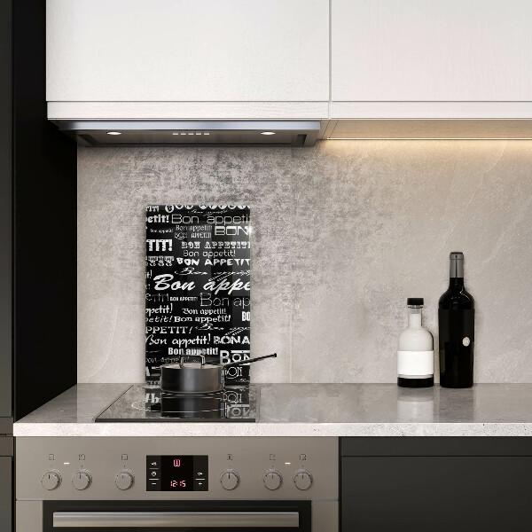 Chopping board glass Kitchen text Bon Appetit