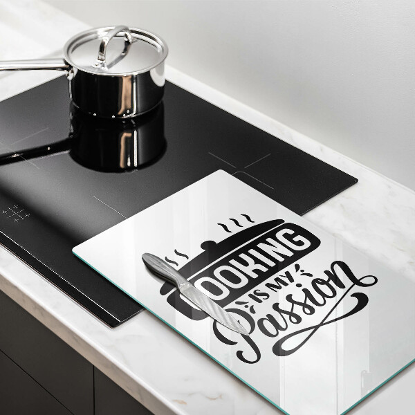 Chopping board glass Cooking is my passion