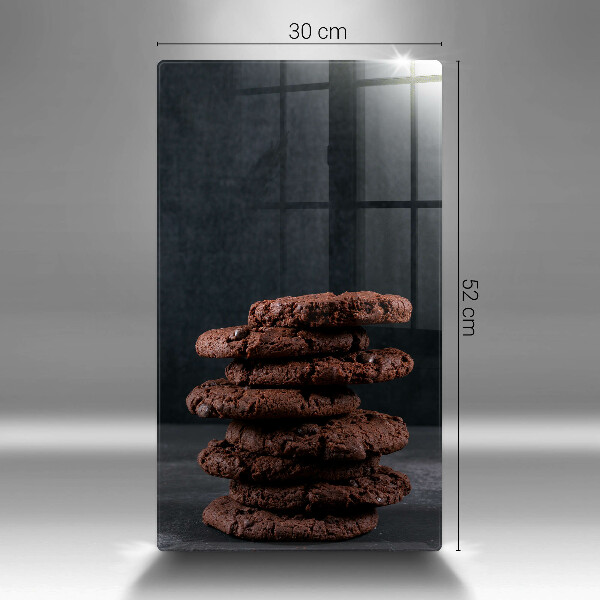 Chopping board glass Chocolate cookies