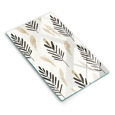 Chopping board glass Boho plants