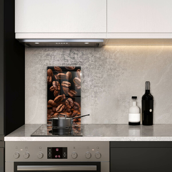 Chopping board glass Brown coffee beans