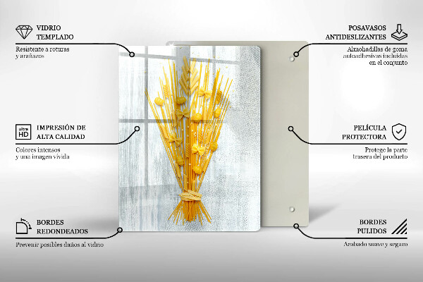 Chopping board glass Pasta