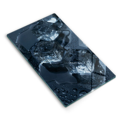 Chopping board glass Cold ice cubes