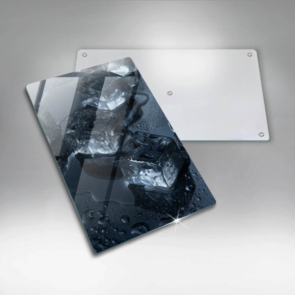 Chopping board glass Cold ice cubes
