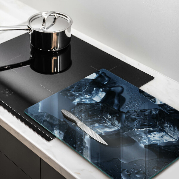 Chopping board glass Cold ice cubes