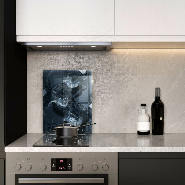 Chopping board glass Cold ice cubes