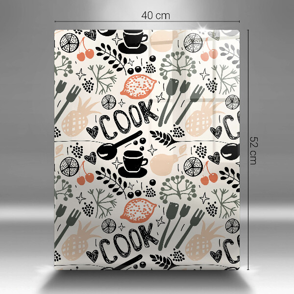 Chopping board glass Drawing kitchen theme