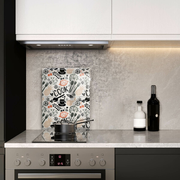 Chopping board glass Drawing kitchen theme