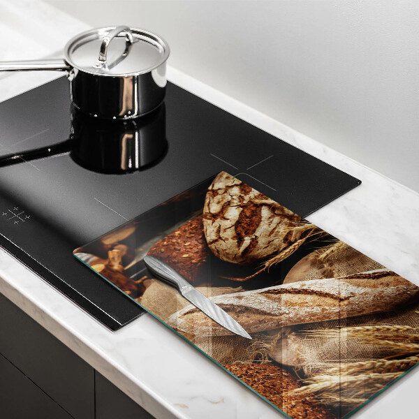 Chopping board glass Bread