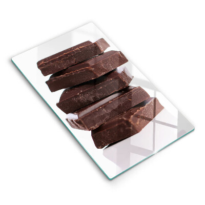 Chopping board glass Chocolate squares