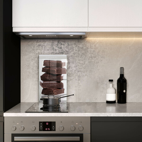 Chopping board glass Chocolate squares