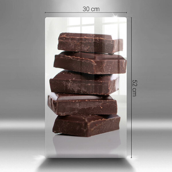 Chopping board glass Chocolate squares