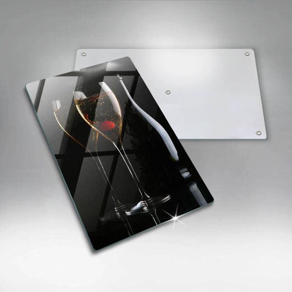 Chopping board glass Champagne glasses