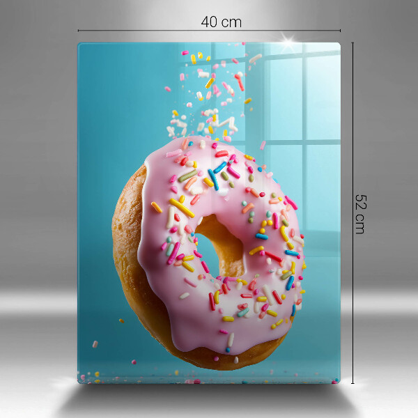 Chopping board glass Sweet donut