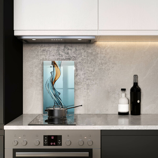 Chopping board glass Stream of water