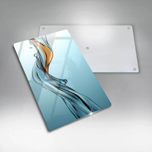 Chopping board glass Stream of water