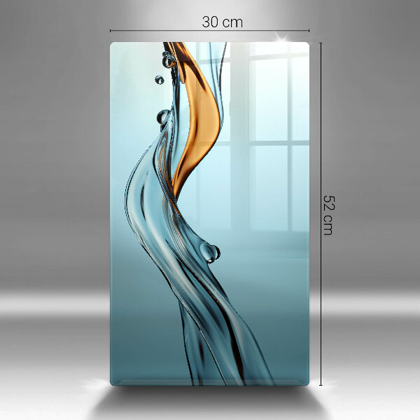 Chopping board glass Stream of water