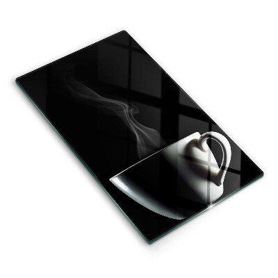 Chopping board glass A cup of tea