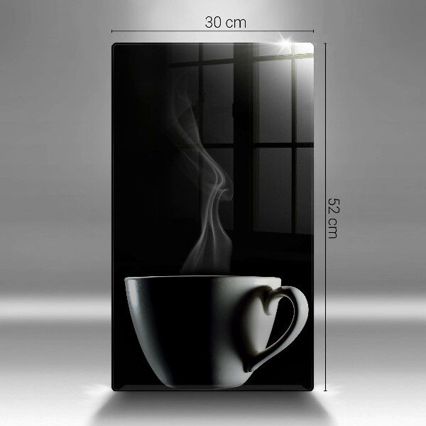 Chopping board glass A cup of tea