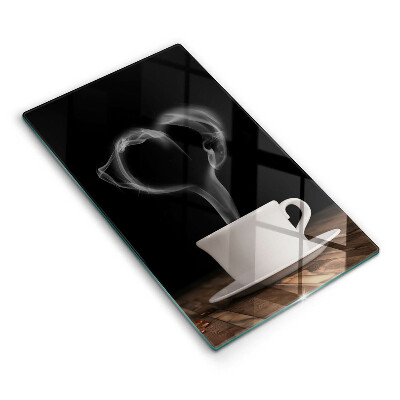 Chopping board glass Coffee cup heart