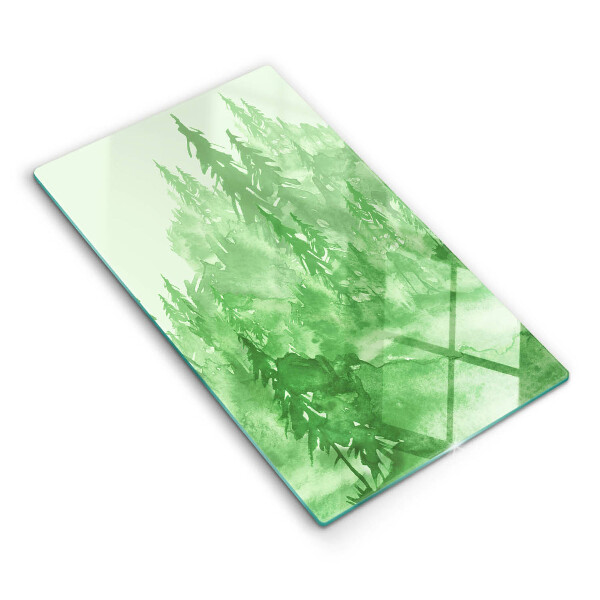 Chopping board glass Painted forest