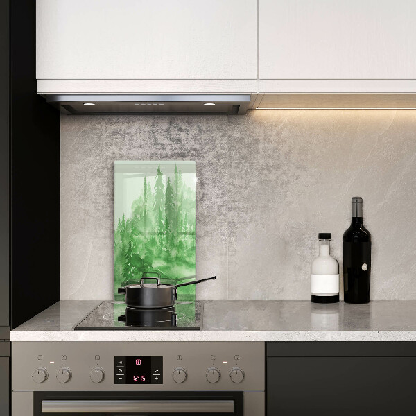 Chopping board glass Painted forest