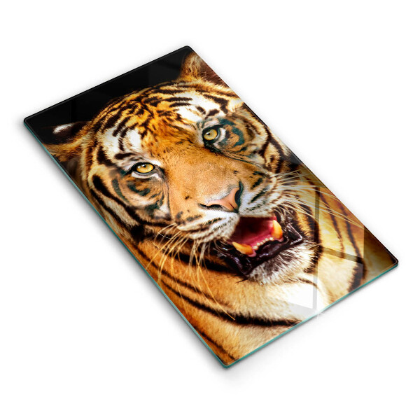 Chopping board glass Wild animal tiger