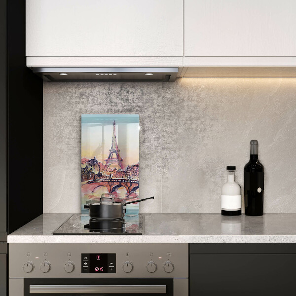 Chopping board glass Paris landscape Eiffel Tower