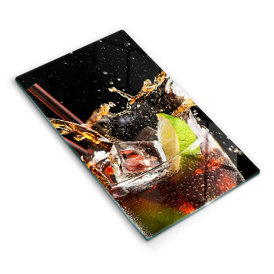 Chopping board glass Ice drink
