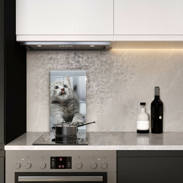 Chopping board glass Little cute kitty