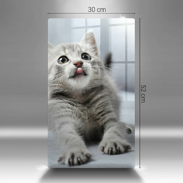 Chopping board glass Little cute kitty