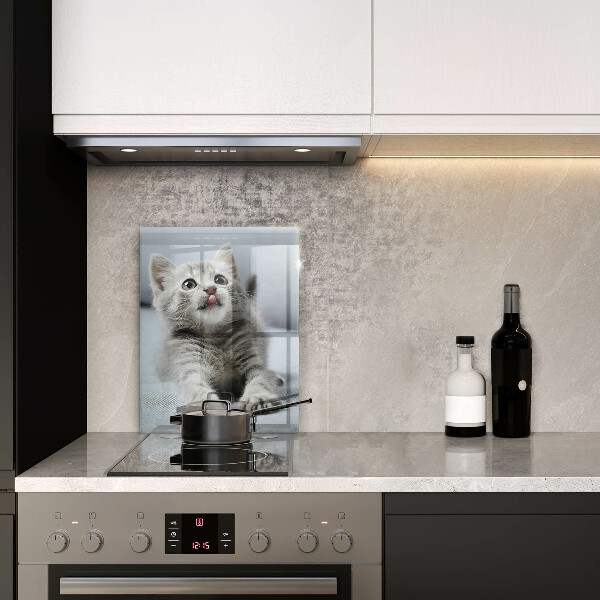 Chopping board glass Little cute kitty