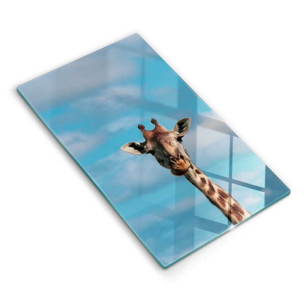 Chopping board glass Giraffe and heaven