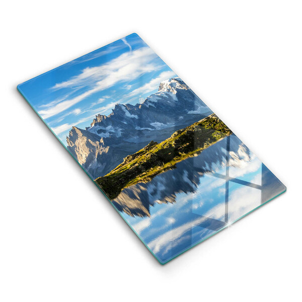 Chopping board glass Mountain landscape