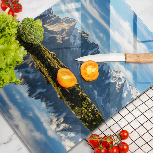 Chopping board glass Mountain landscape