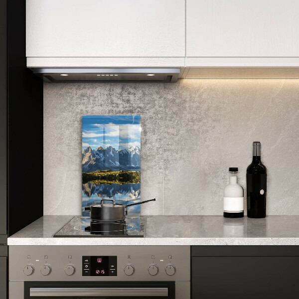 Chopping board glass Mountain landscape