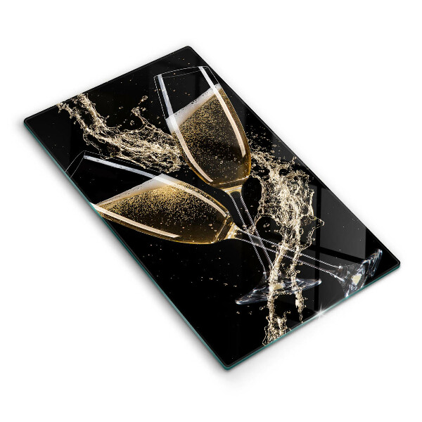 Chopping board glass Champagne glasses