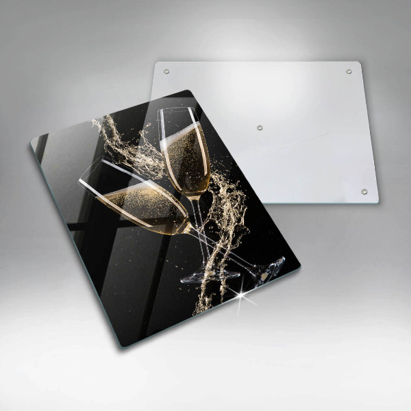 Chopping board glass Champagne glasses