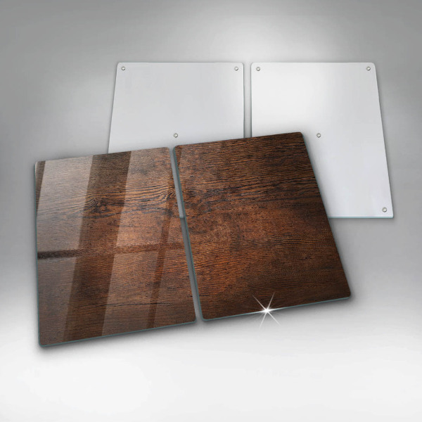 Glass chopping board Dark wood board