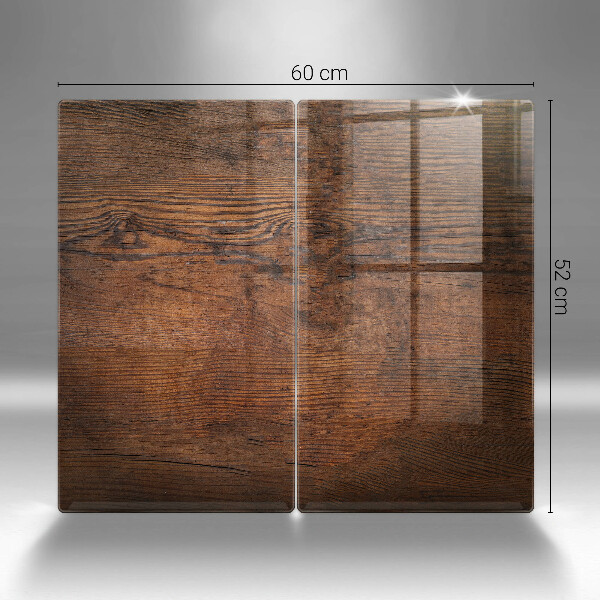 Glass chopping board Dark wood board