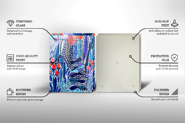 Glass chopping board Painted meadow