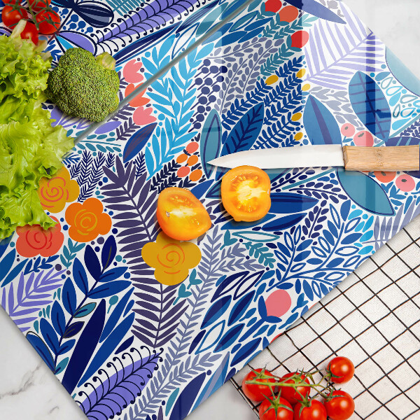 Glass chopping board Painted meadow