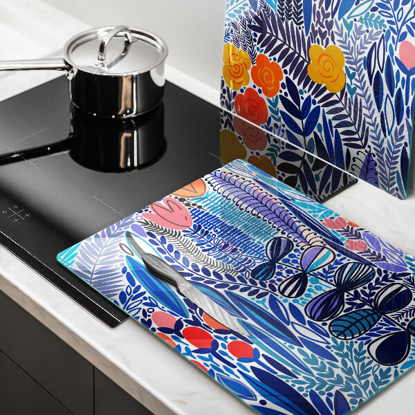 Glass chopping board Painted meadow